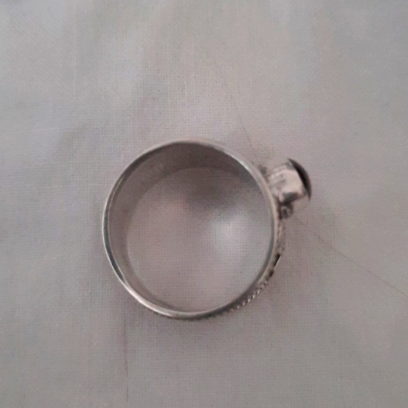 Vintage Sterling Ruby Ring. - Picture 4 of 5